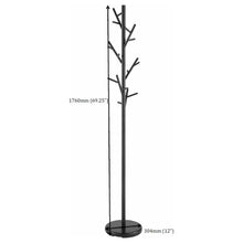 Clover 18 Hook Freestanding Metal Coat Rack Hat Hanger – Black