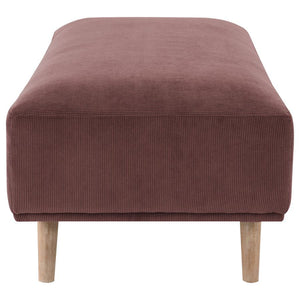 Elizabeth - Corduroy Upholstered Ottoman - Wine Red