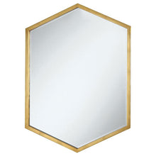 Bledel 24 x 34 Inch Hexagonal Wall Mirror – Gold