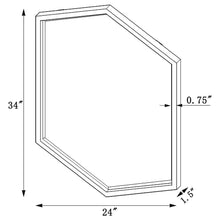 Bledel 24 x 34 Inch Hexagonal Wall Mirror – Gold