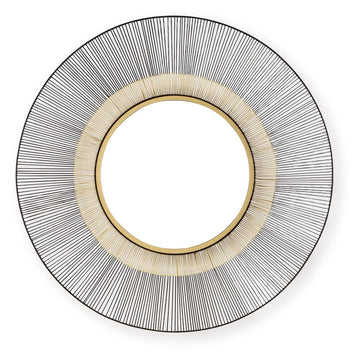 Dallmen - Accent Mirror - Black / Gold Finish