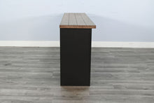 Savanah - Contemporary Console Table With Arched Cutout - Desert Rock / Black Magic