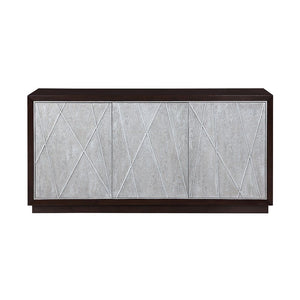 Geranio - Console Cabinet - Metallic Silver & Walnut