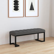 Mesa Boucle Upholstered Tufted Accent Bench – Charcoal