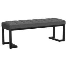 Mesa Boucle Upholstered Tufted Accent Bench – Charcoal