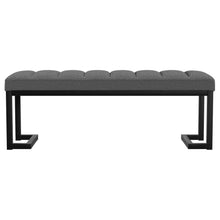 Mesa Boucle Upholstered Tufted Accent Bench – Charcoal