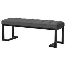 Mesa Boucle Upholstered Tufted Accent Bench – Charcoal
