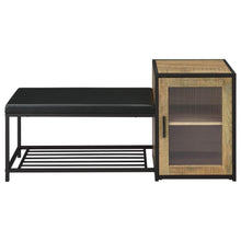 Martino Shoe Storage Entryway Bench with Cabinet Mango and Black – Mango