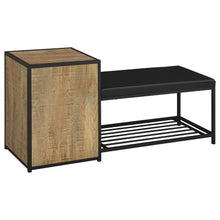 Martino Shoe Storage Entryway Bench with Cabinet Mango and Black – Mango