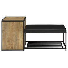 Martino Shoe Storage Entryway Bench with Cabinet Mango and Black – Mango