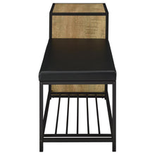 Martino Shoe Storage Entryway Bench with Cabinet Mango and Black – Mango