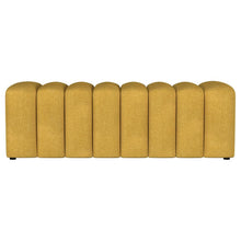 Summer Upholstered Channel Accent Bench – Mustard Yellow