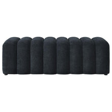 Summer Upholstered Channel Accent Bench – Black