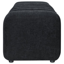 Summer Upholstered Channel Accent Bench – Black