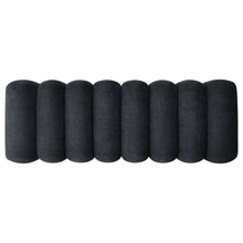 Summer Upholstered Channel Accent Bench – Black