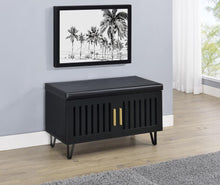 Brixton 2-door Padded Entryway Shoe Storage Bench – Black