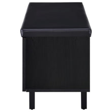 Brixton 2-door Padded Entryway Shoe Storage Bench – Black