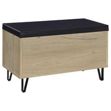 Brixton 2-door Padded Entryway Shoe Storage Bench – White Oak