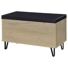 Brixton 2-door Padded Entryway Shoe Storage Bench – White Oak