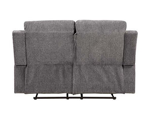 Kalen - Motion Loveseat - Gray Chenille