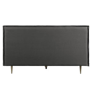 Metis - Eastern King Bed - Gray Top Grain Leather