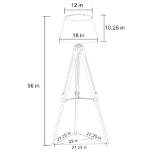 Dayton 56-inch Empire Shade Metal Tripod Floor Lamp – Grey