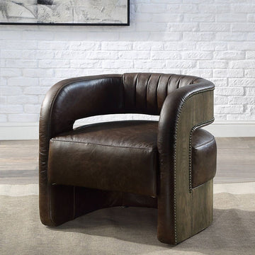 Feyre - Accent Chair - Espresso Top Grain Leather