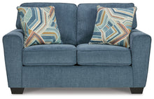 Cashton - Loveseat - Blue
