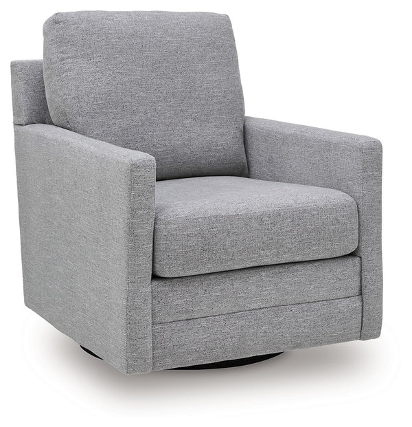 Freybourne Next-Gen Nuvella Swivel Accent Chair Pewter