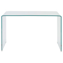 Ripley - Tempered Bent Glass Writing Desk Clear - Clear Glass