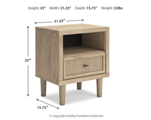 Cielden - Two-Tone - One Drawer Night Stand