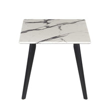 Bayhill - Square Faux Marble Top End Table - Black And White