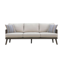 Genova - Patio Sofa With Two Accent Pillows - Gray