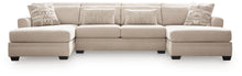 Mandi Point - 3-Piece Double Chaise Sleeper Sectional - Marble