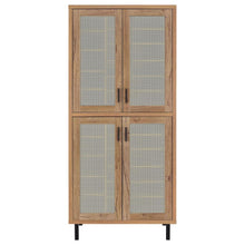 Teller 80-inch 4-door Tall Shoe Storage Cabinet – Natural Oak
