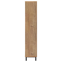 Teller 80-inch 4-door Tall Shoe Storage Cabinet – Natural Oak