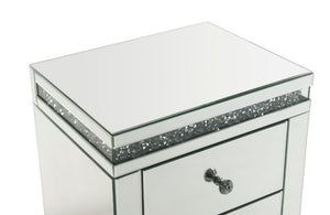 Noralie - Accent Table - Mirroed & Faux Diamonds