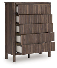 Pamytta - Brown - Five Drawer Wide Chest