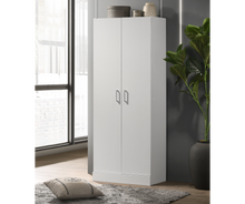 Alara White 23.5"W Double Door Storage Cabinet