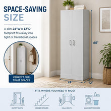 Alara White 23.5"W Double Door Storage Cabinet