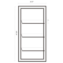 Oriel 24 x 47 Inch Rectangular 3-Shelf Wall Mirror Silver – Mirror