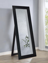 Cadence Tempered Glass Full Length Standing Mirror – Black Oak