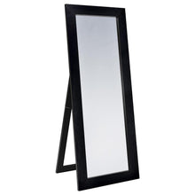 Cadence Tempered Glass Full Length Standing Mirror – Black Oak