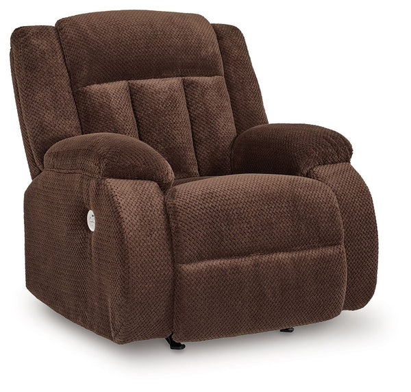 Free Wake Power Rocker Recliner Chocolate