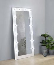 Zayan 32 x 71 Inch Floor Mirror LED Lighting – White High Gloss