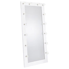 Zayan 32 x 71 Inch Floor Mirror LED Lighting – White High Gloss