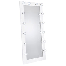 Zayan 32 x 71 Inch Floor Mirror LED Lighting – White High Gloss