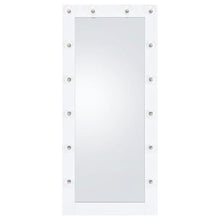 Zayan 32 x 71 Inch Floor Mirror LED Lighting – White High Gloss