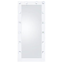 Zayan 32 x 71 Inch Floor Mirror LED Lighting – White High Gloss