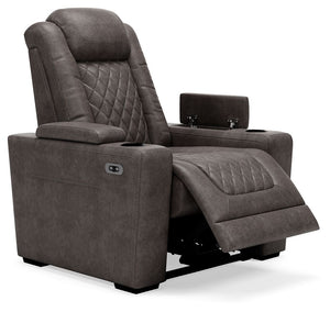 HyllMont - Gray - PWR Recliner/Adj Headrest